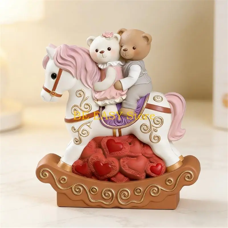 E28F Flexible And Sturdy Silicone Craft Mould With Lovely Rocking Horse Bear Pattern Great For Handmade Soaps And