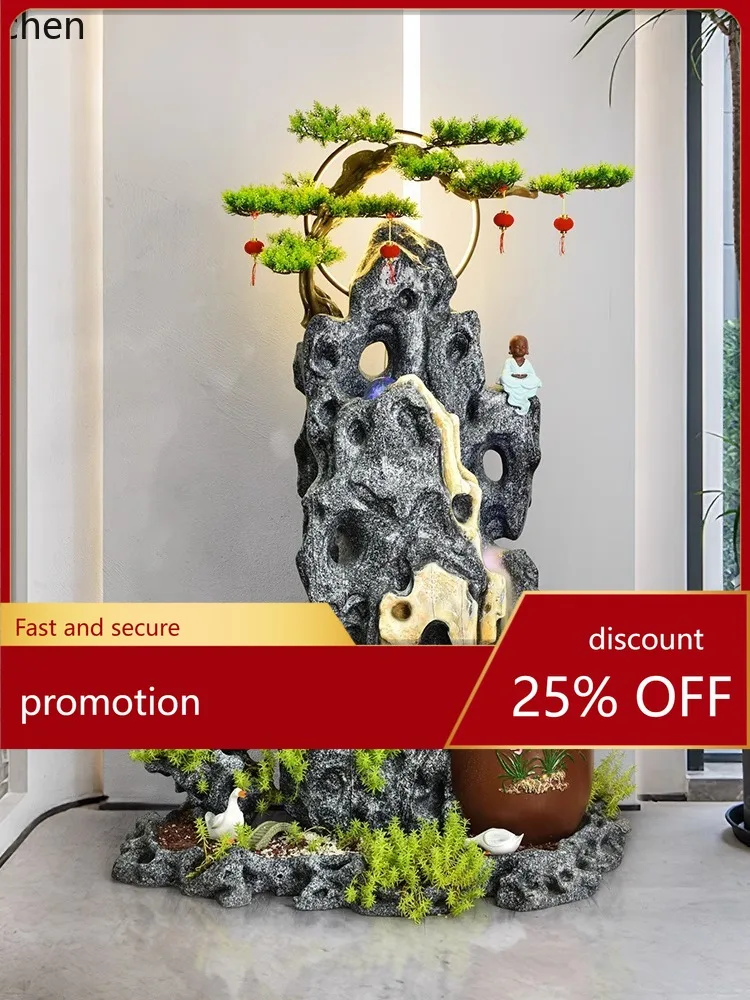 

CZ Living Room Courtyard Balcony Garden Landscape Decoration Stone Rockery Water Fountain Wealth-Attracting Landscape Ornament