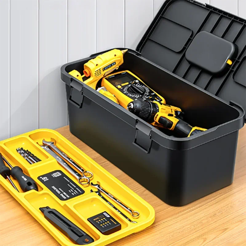 Imagem -06 - Multifuncional Grande Portátil Hardware Conjunto Storage Box Shockproof Household Toolbox Double Layer Tools Box com Alça