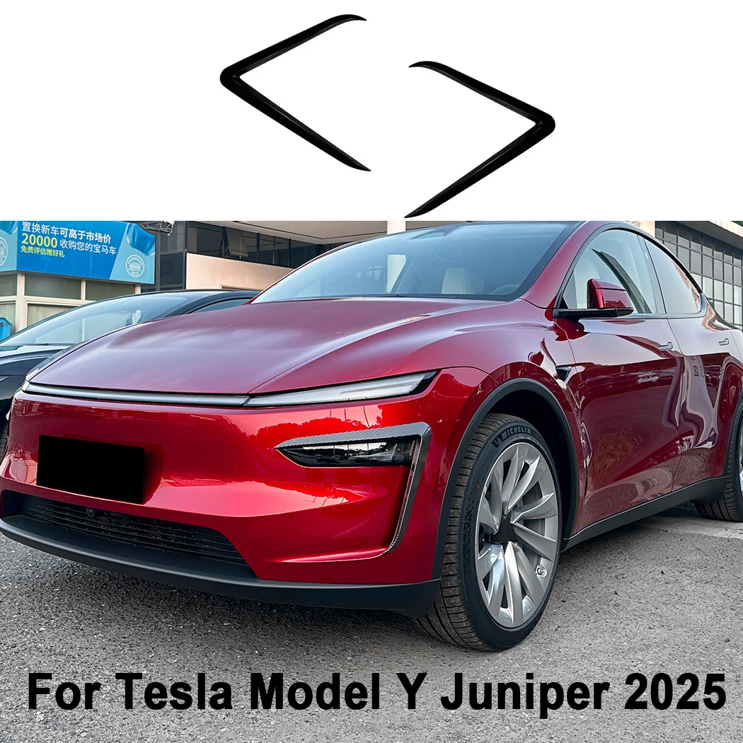 

Для Tesla Model Y Juniper 2025 Запуск переднего бокового заднего бампера, крышка ветрового ножа, ABS, противотуманная фара, накладка лезвия, накладка, автомобильные аксессуары