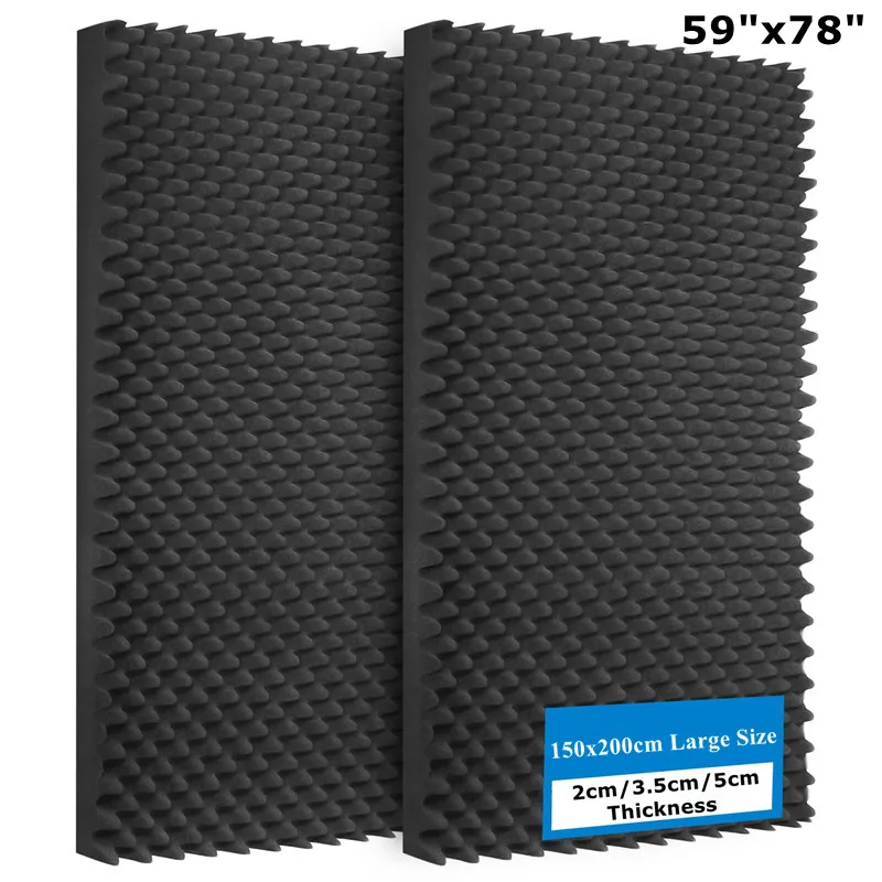 Make friend 1PC 150x200cm Studio Acoustic Panels Sound Foam Egg Crate Soundproof Absorption Treatment Pad 2/3.5/5cm Thickness