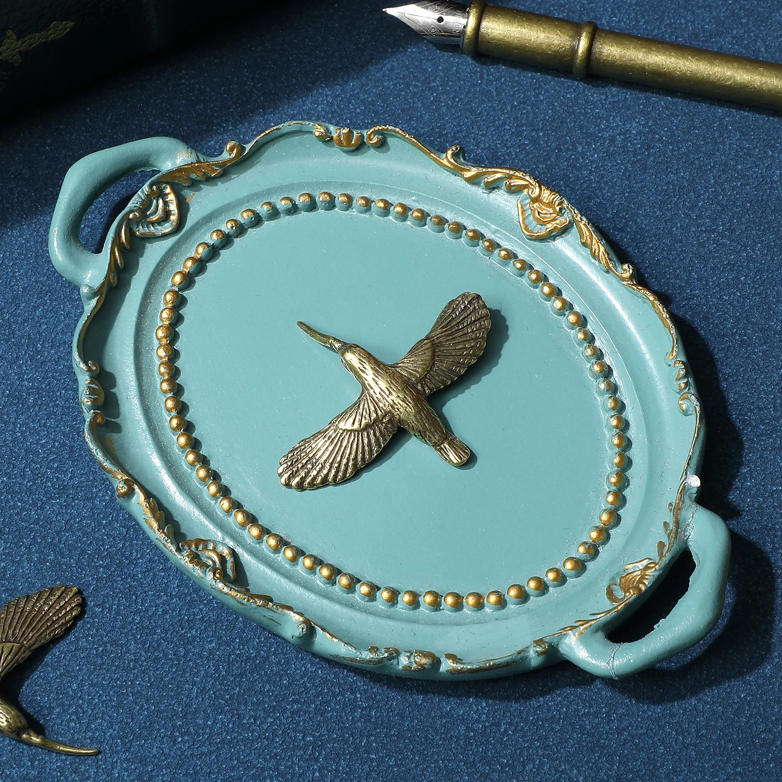 

2pcs Brass Bird Statue Retro Style Vintage Bird Craft For Home Office Decor Desktop Ornament Fine Workmanship Metal