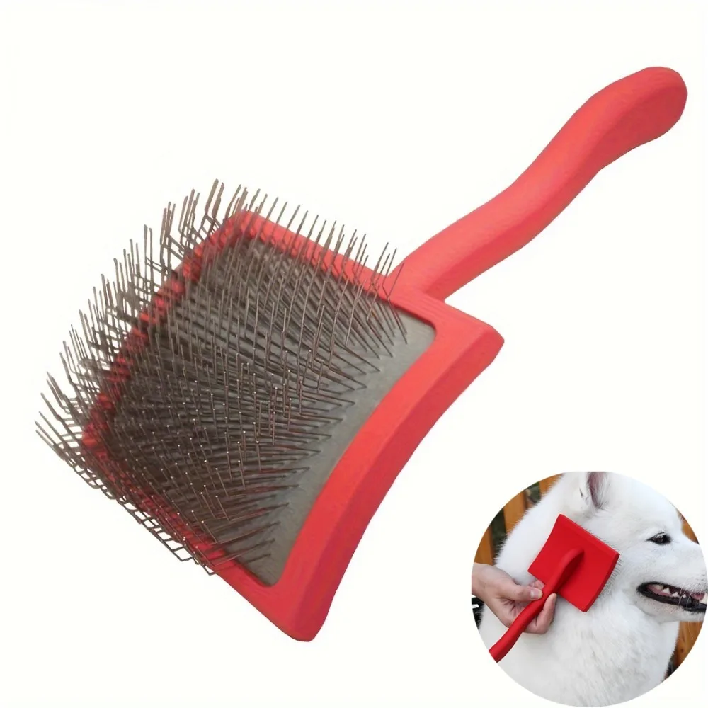 1PC Pet Massage Comb Long Wire Pin Slicker Brush Dog Grooming Comb Long Handle Reusable For Remove Long Thick Loose Hair Brush