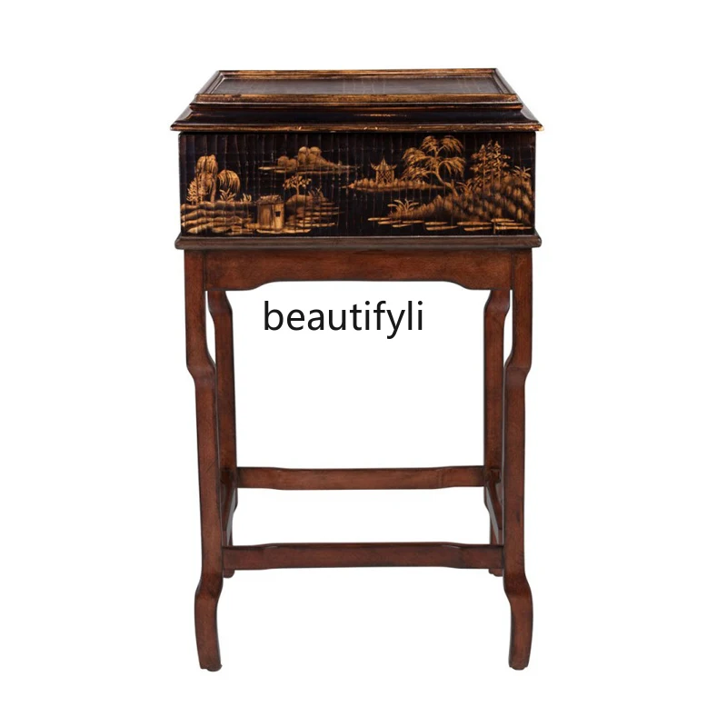 

Corner table, traditional classic decorative table, retro side table