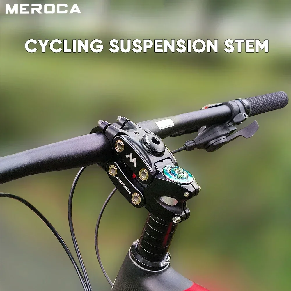 MEROCA Bike Suspension Stem MTB Bicycle Handlebar Stem Shock Absorber Aluminum Alloy 90mm Bicycle Stem Handle Table Power Parts