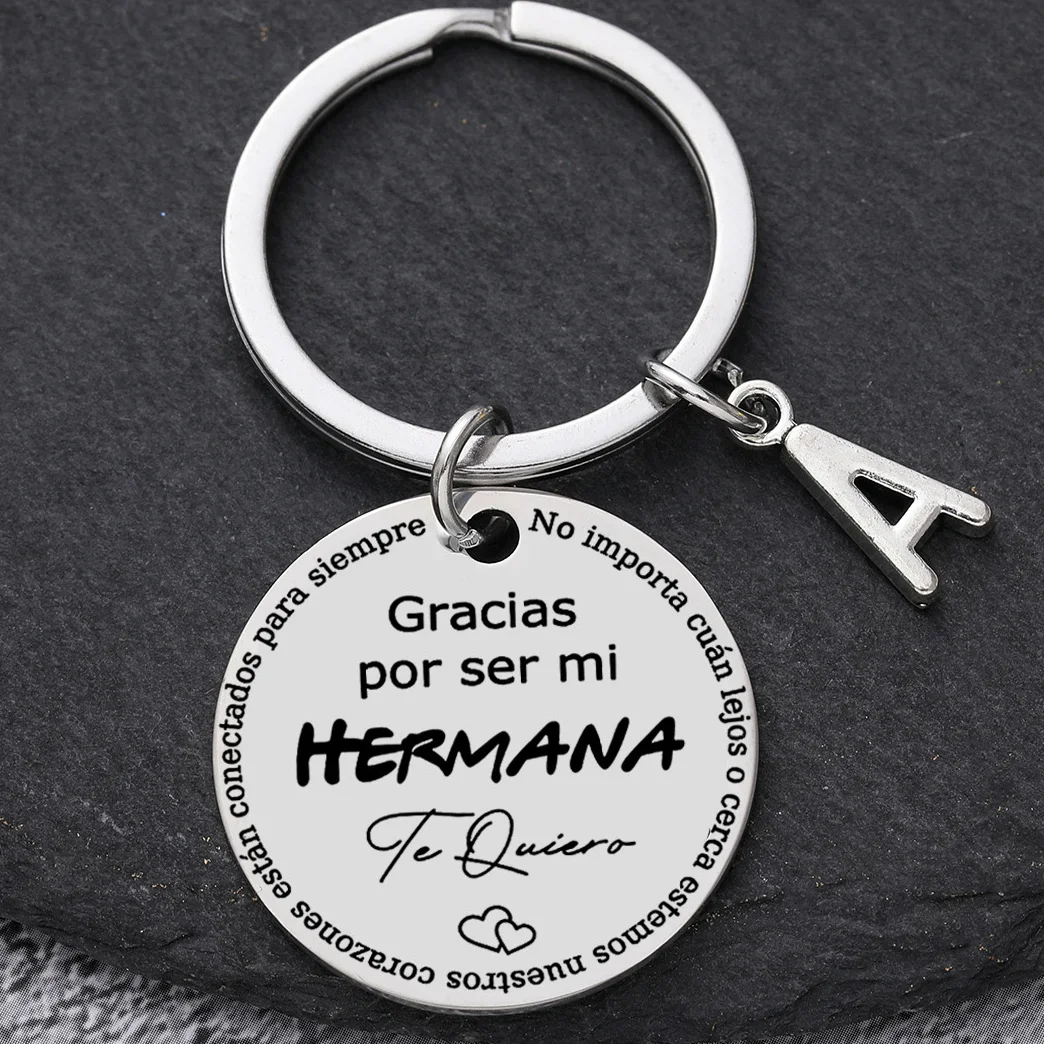 1PC Bother Gifts From Sister - Christmas Gift for Brother - To My Brother Birthday Keychain Hermano Hermana