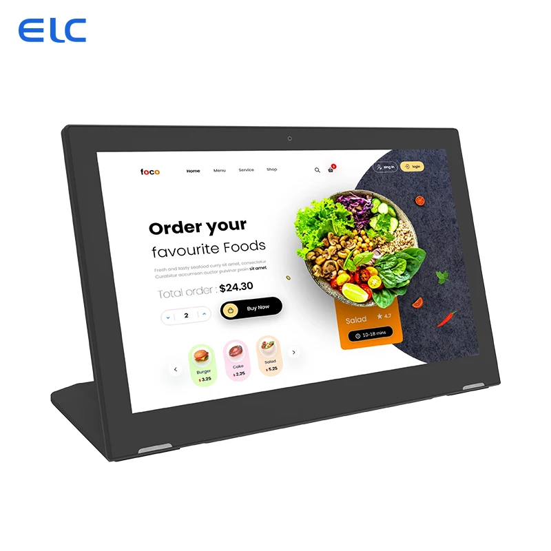 OEM L Shape 15.6 Inch Touch Screen Customer Feedback Evaluator Restaurant Ordering POE RJ45 NFC Desktop Android Tablet