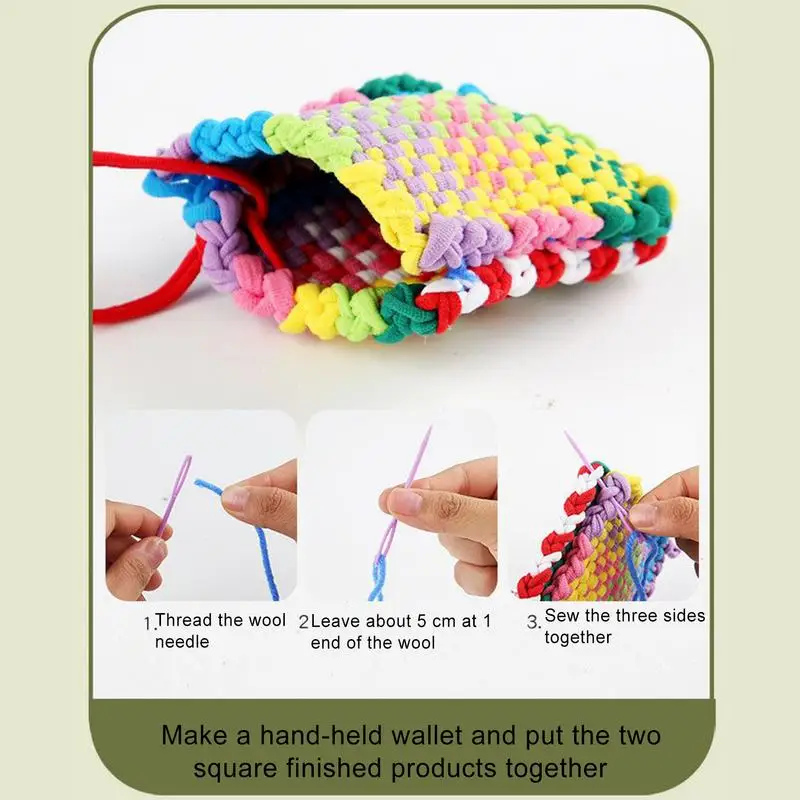 Fasce per tessitura Anelli artigianali Ricarica per presine Forniture artistiche interattive per presine con 8 colori arcobaleno per bambini di 3 anni