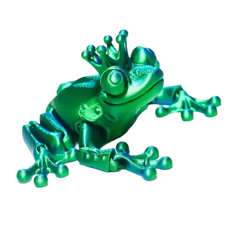 3D Printed Articulated Toy Desk Toy For Kids Fidget Frog 3D Printed Articulated Toy Frog Toys With Movable Joints Adults Fidget