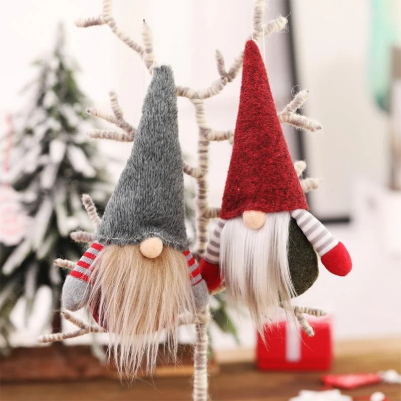 Christmas Swedish Gnome Scandinavian Tomte Santa Nordic Figurine Plush Elf Toy Winter Table Ornament Home Decorations