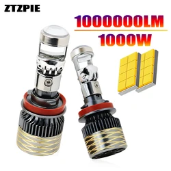 ZTZPIE 6500K Lens LED Car Headlight Bulbs Canbus HB3 HB4 9005 9006 H1 H7 H4 H11 1000W 1000000LM High Brightness Auto Fog Lamp