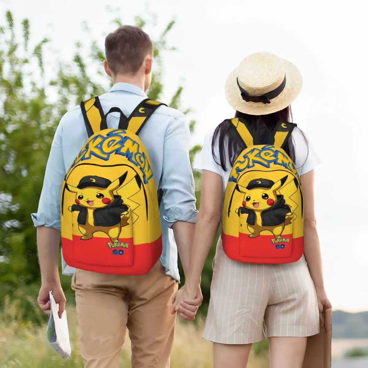 Mochila de gran capacidad con pegatina de Pokedom, mochila de cumpleaños, monstruo de bolsillo, Pikachu, moda, trabajadores de oficina, Bolsa Escolar, Picnic de fin de semana