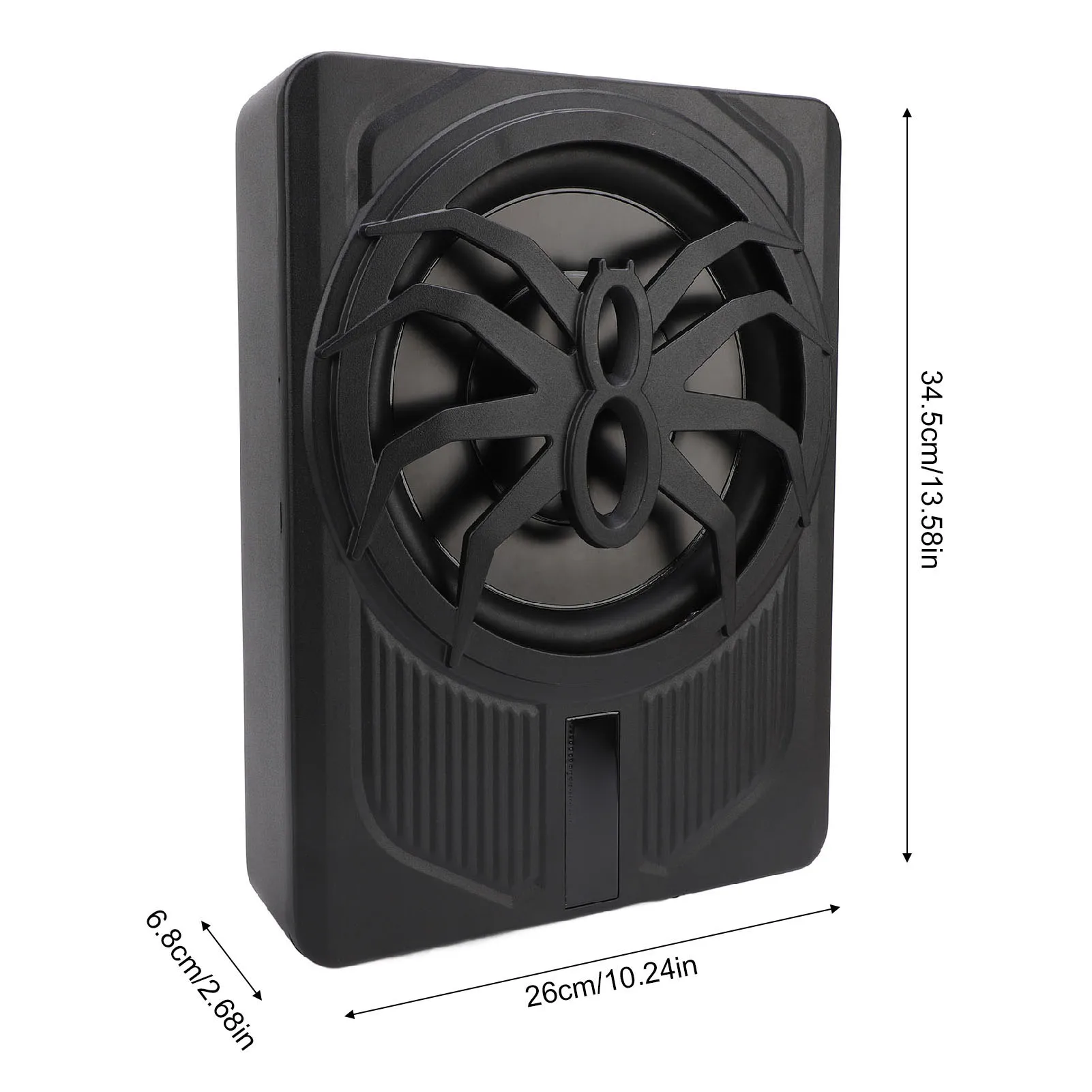 Slim Underseat Powered Car Subwoofer 10in 800W with LED Atmosphere Light Excellent Heat Dissipation Performance Car Subwoofer