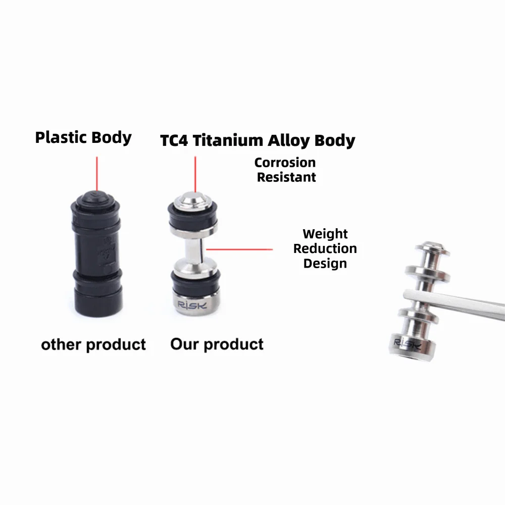 

2 Set Titanium Alloy Bicycle Brake Lever Piston Kit High Performance Brake Lever Piston for Shimano XT M785/M8000/SLX M7000