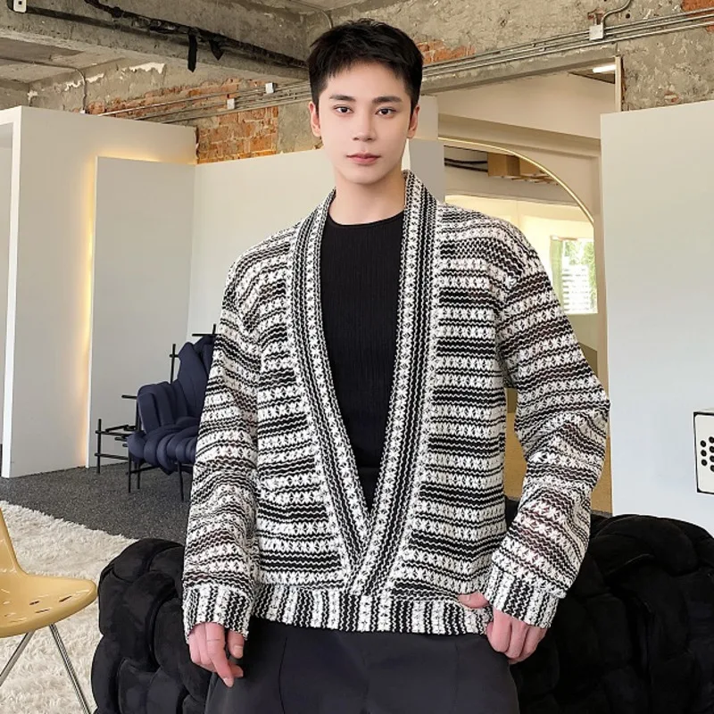 WVGA ربيع الخريف جديد رجل معاطف شارع العليا الجوف خارج الجاكار العصرية تصميم المتخصصة شيك عادية سترات بأكمام طويلة Ins W12233 #2