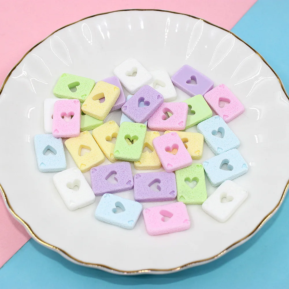 10pcs Mini Resin Poker Macaroon Miniature Accessories Flatback Embellishments Diy Material Scrapbooking Supplies Miniature Items