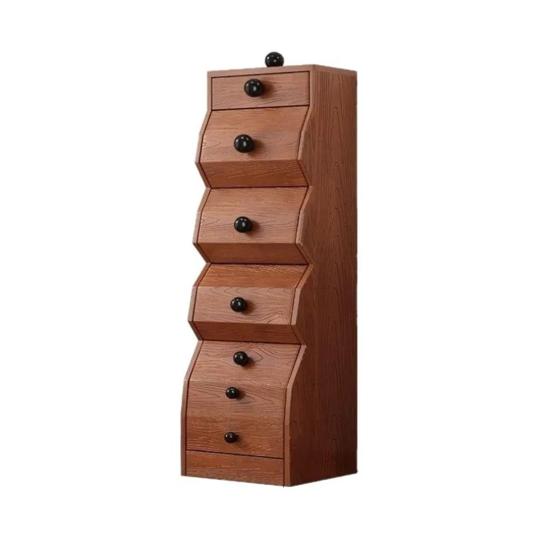 Solid wood antique chest of drawers irregular entrance retro locker