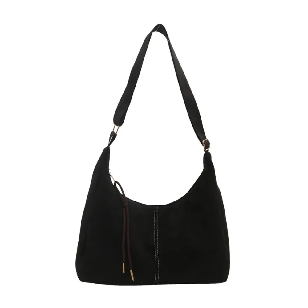 

Stylish Suede Shoulder Bag Large Capacity Vintage Crossbody Bag Casual Adjustable Strap Handbag for Women