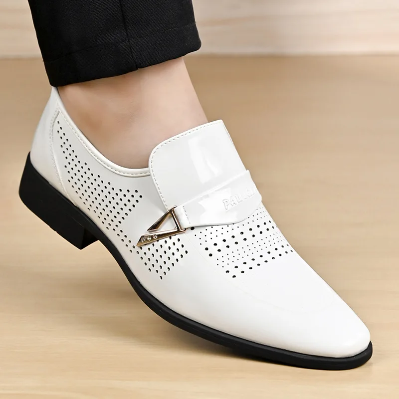 

High-end Business Formal Men's Shoes Hollow Breathable Men's Sneakers and Casual Shoes Comfort Non-slip Loafers Tenis Masculino