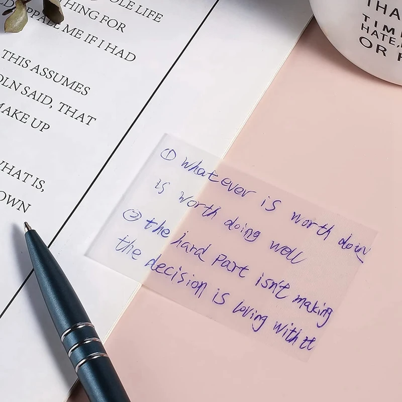 Transparent Sticky Note Pads-500Pcs Waterproof Self-Adhesive Pad,Sticky Notes For Reading,Home,Office,School