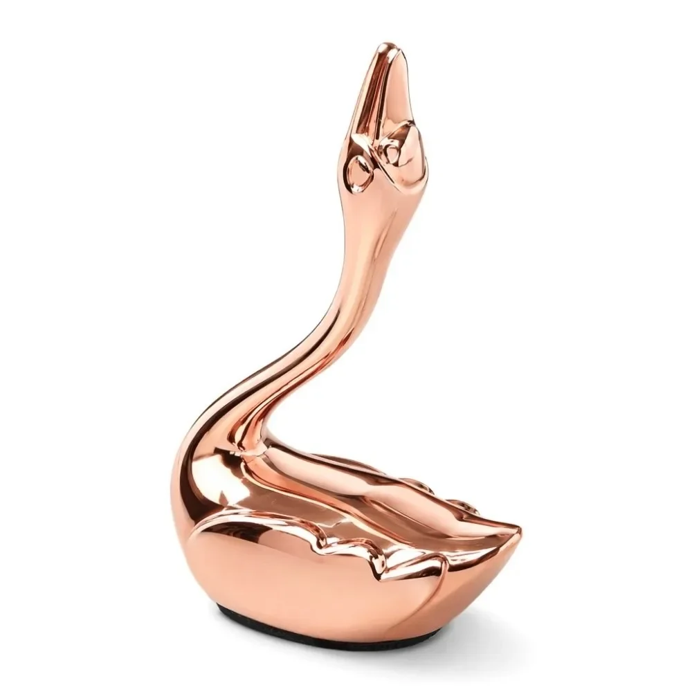 Zinc Alloy Swan Shape Table Card Clip Rose Gold 1.97 x3.46in Photo Paper Stand Clip Easy Clamping Structure Swan
