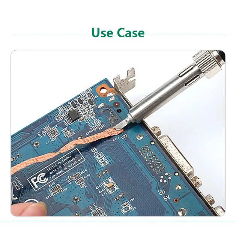 Bakon Suction Desolder Pump Desoldering Wick Solder Wire Air Gun Nozzles Professional Soldering Aid Tool Supply Entlötpumpe