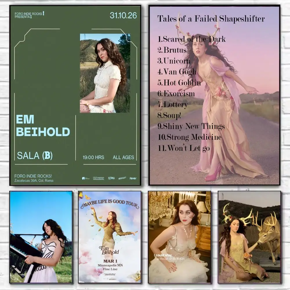 Singer Em B-Beihold Lottery Poster HD Art Decorative Wall Art Waterproof Home Décor for Living Room Bedroom Café Stylish Gift