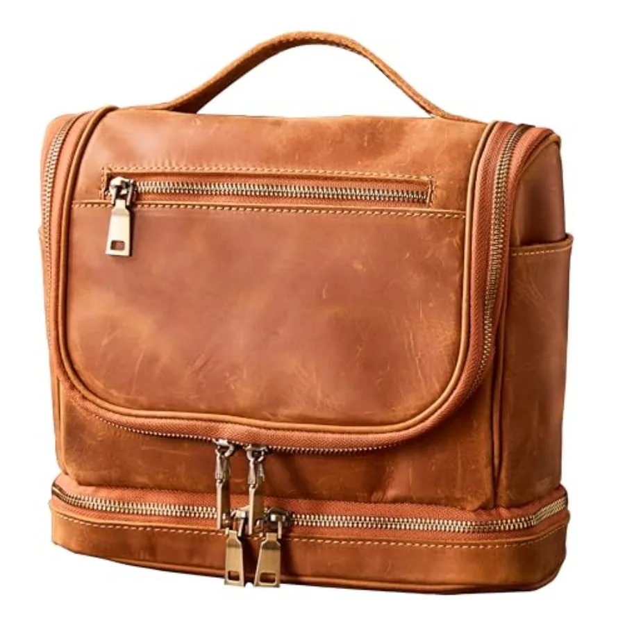 

EURYNOME Travel Toiletry ag For Men nuine Leater ng Dopp Kit Ottom Stora olds More 11x8.6x4.7 -Мужские туалетные принадлежности ag -Leater Makeup