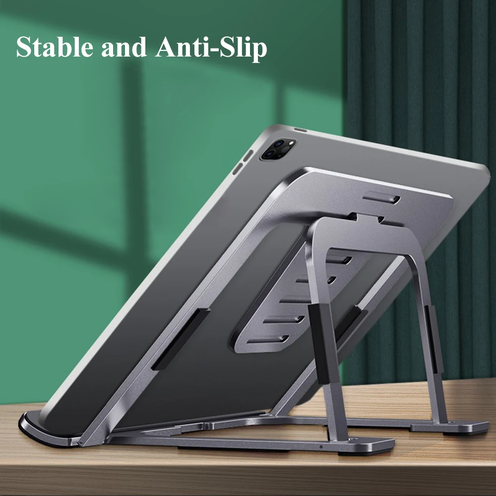 Adjustable Aluminum Tablet Stand Folding Tablet Desktop Holder Phone Bracket Laptop Support For Macbook iPad Xiaomi Samsung HP