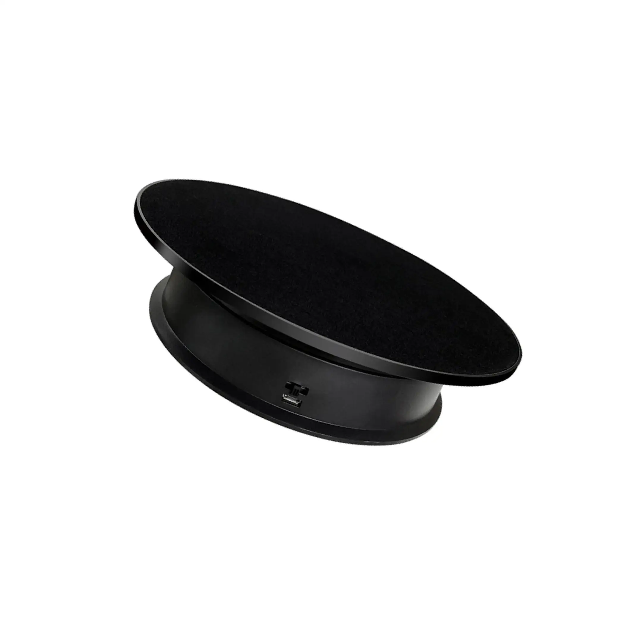 

8" Rotating Display Stand USB Powered Turntable 2 Speed Toy Model Display White Suede