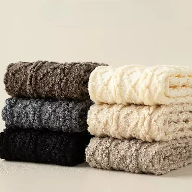 6 paia di calzini semplici e caldi al polpaccio da donna, calzini lunghi versatili alla moda, calzini alti al ginocchio comodi e casual autunno inverno