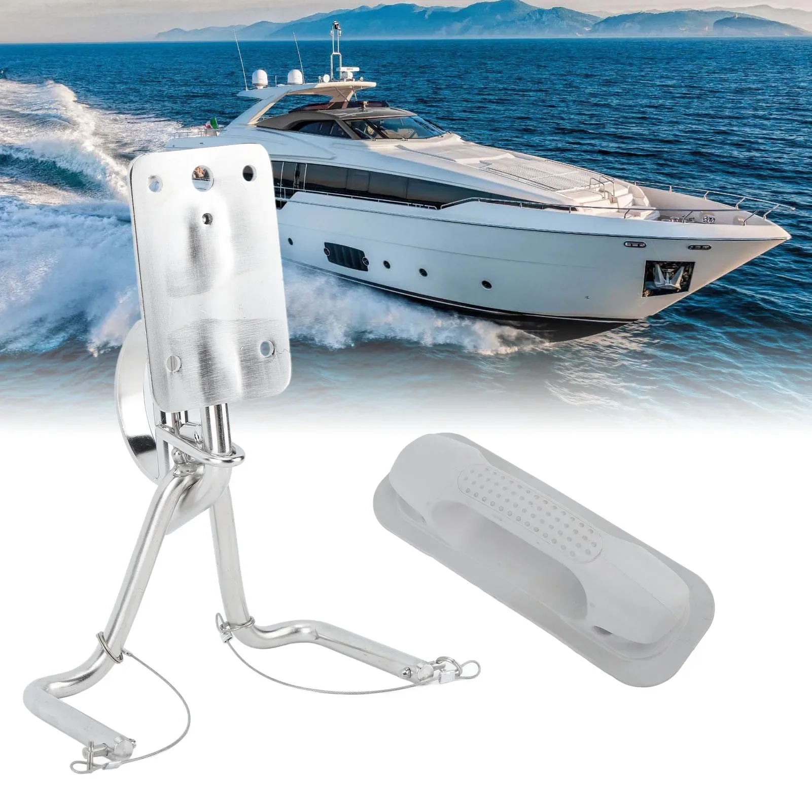 Quick Release Snap Davits Set 304 Edelstahl Instant Lock Davits SystemMarine Hardware für Yachten Boote mit weißen Armlehnen