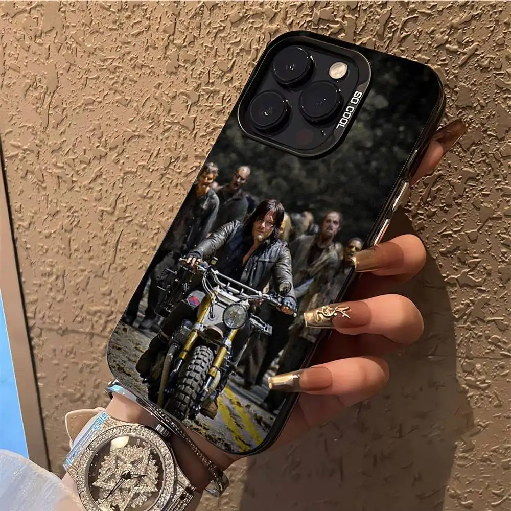 เคสโทรศัพท์ TWD The Dead สำหรับ iPhone 17,16,15,14,13,12,X,8,Pro,Max,Plus,E,SE4,Air,Mini ลาย IMD สีดำด้าน