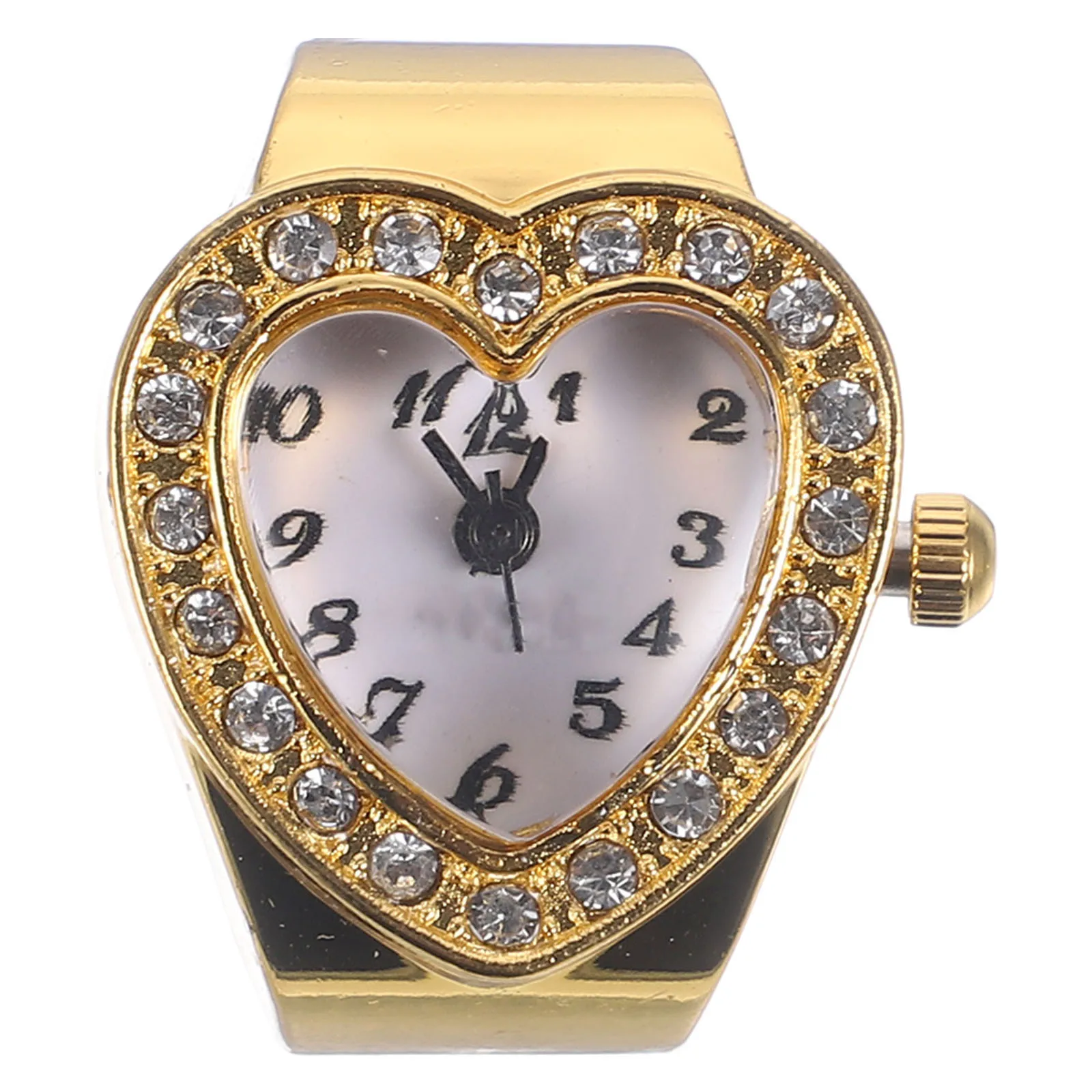 ساعة إصبع نسائية على شكل قلب خاتم إصبع هدية عيد الحب للسيدات #5