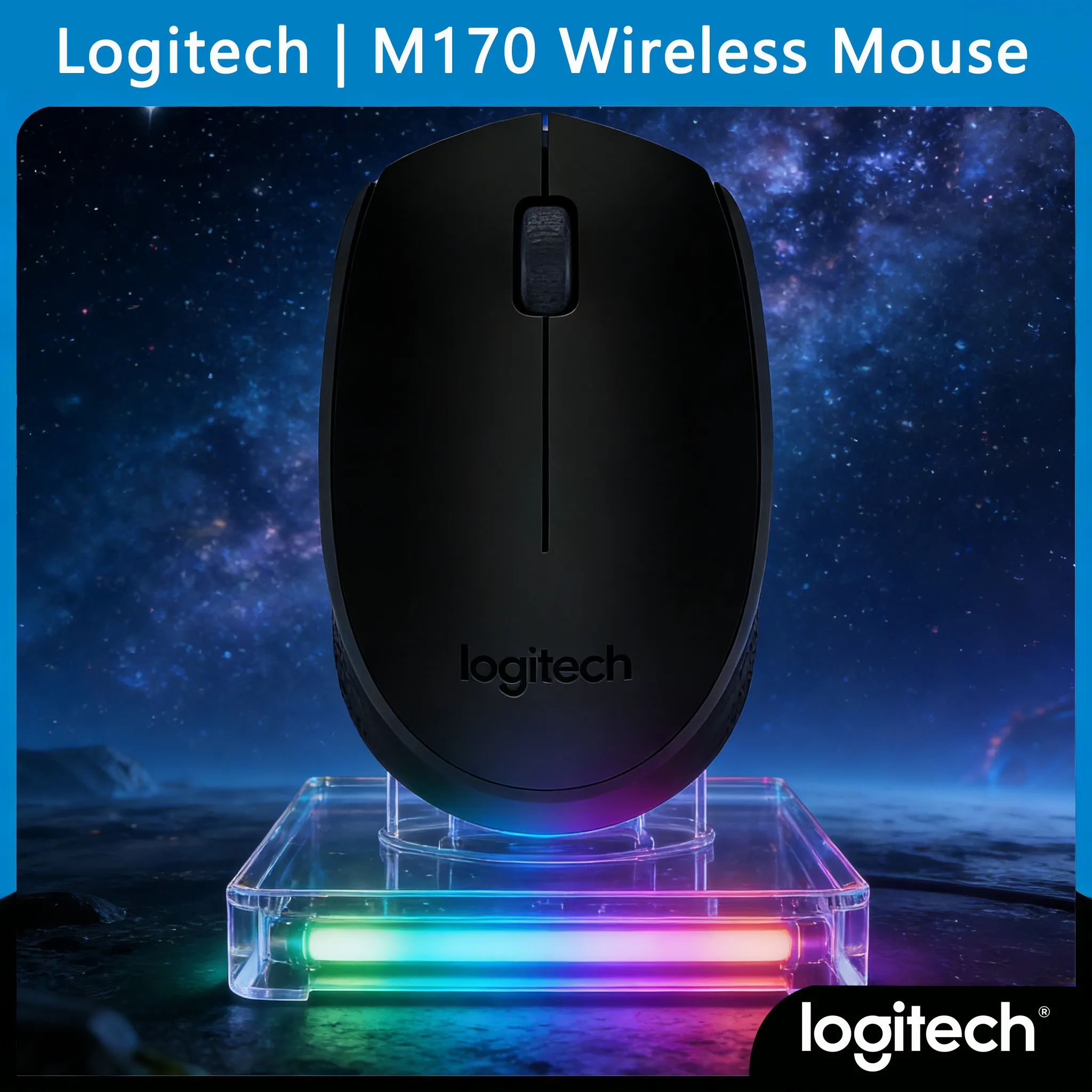 

Беспроводная мышь Logitech M170 серого цвета, различные варианты расцветок, совместима с Mac