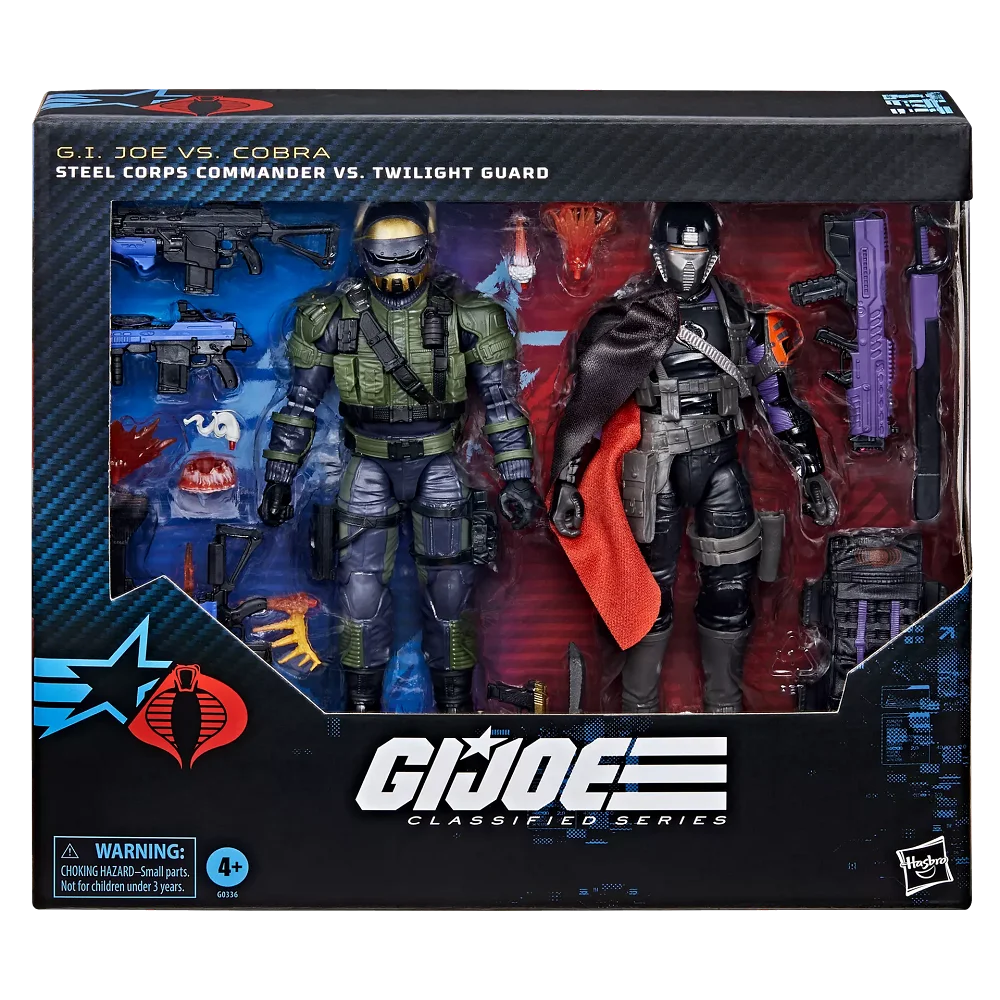 Genuine G.I.Joe GIJoe Classified Series #141, Steel Corps Commander Vs. Twilight Guard Action Figure Model Toy 6in Collection