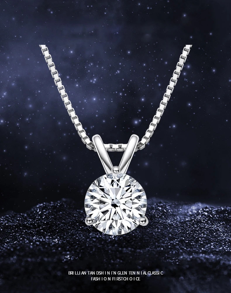 

Ожерелье из стерлингового серебра 925 пробы с муассанитом 1-3 карата для женщин, кулон с бриллиантами, помолвка, свадебная вечеринка, подарок, оптовая продажа