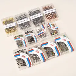 50/100Pcs 32mm Fashion Sewing Needles Colored Glass/Ceramics Head Bead Pin Stitch Knitting Needles Sewing Fixed DIY Safety Pin