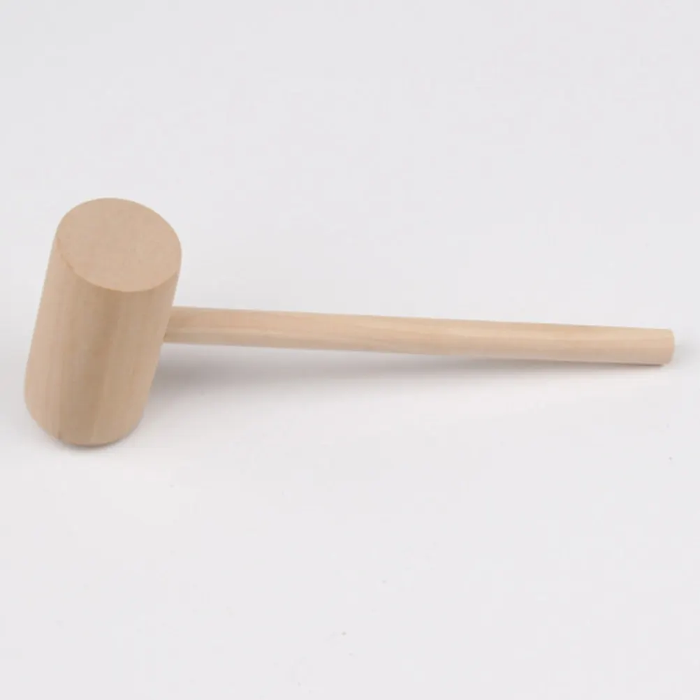 6Pcs Solid Wood Mini Hammer Food Mallet Compact Size Easy Clean for Home Lobster Crab Wood Mallet Household Mini Hammer