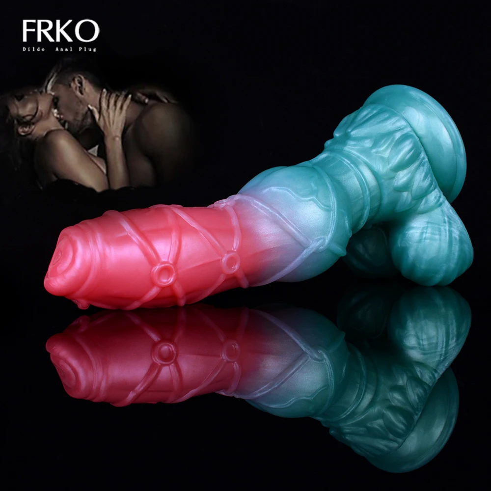 

FRKO Fantasy Dog Dildo Animal Penis Cock G-Spot Vaginal Stimulation Masturbators Silicone Suctions Anal Plug Sex Toys For Women