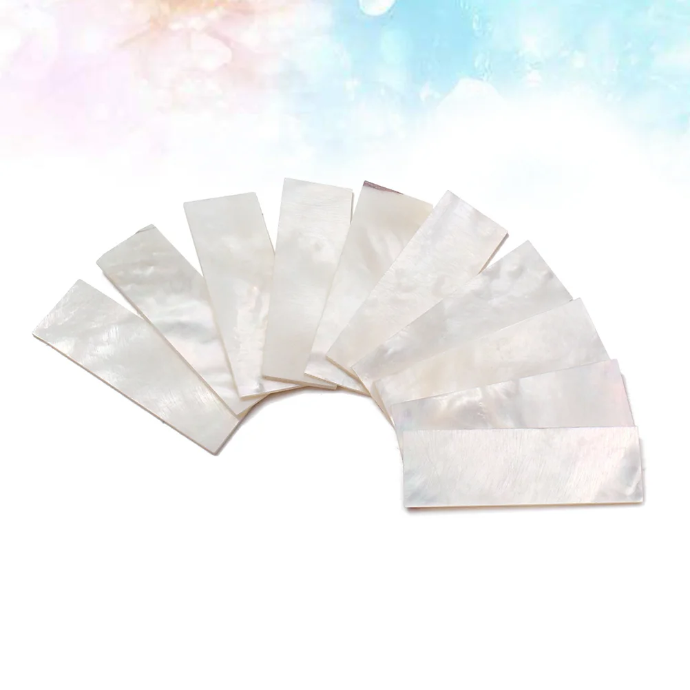

10 PCS Fretboard Hardware Inlay Markers Sticker USB Accessories White Guitar Crank