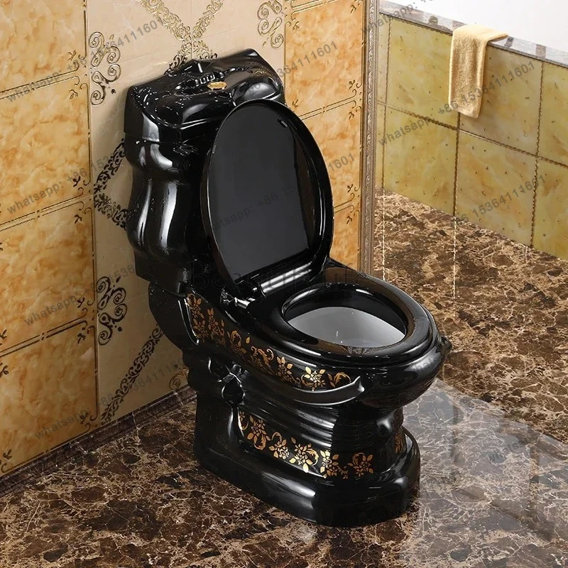 European Style Gold Toilet Classical Palace Relief Toilet Water-saving Silent Personality Toilet