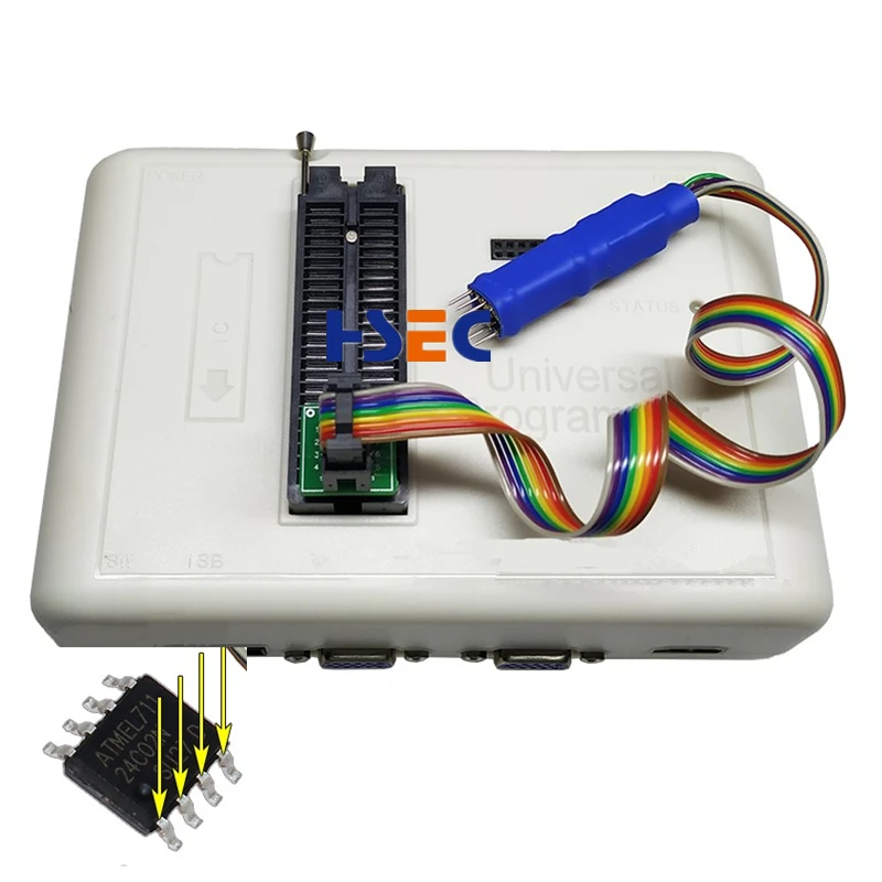 SOIC8 SOP8 Test Clip Probe Line For EEPROM 93CXX/25CXX/24CXX circuit programming on USB Programmer TL866 RT809F RT809H  CH341A