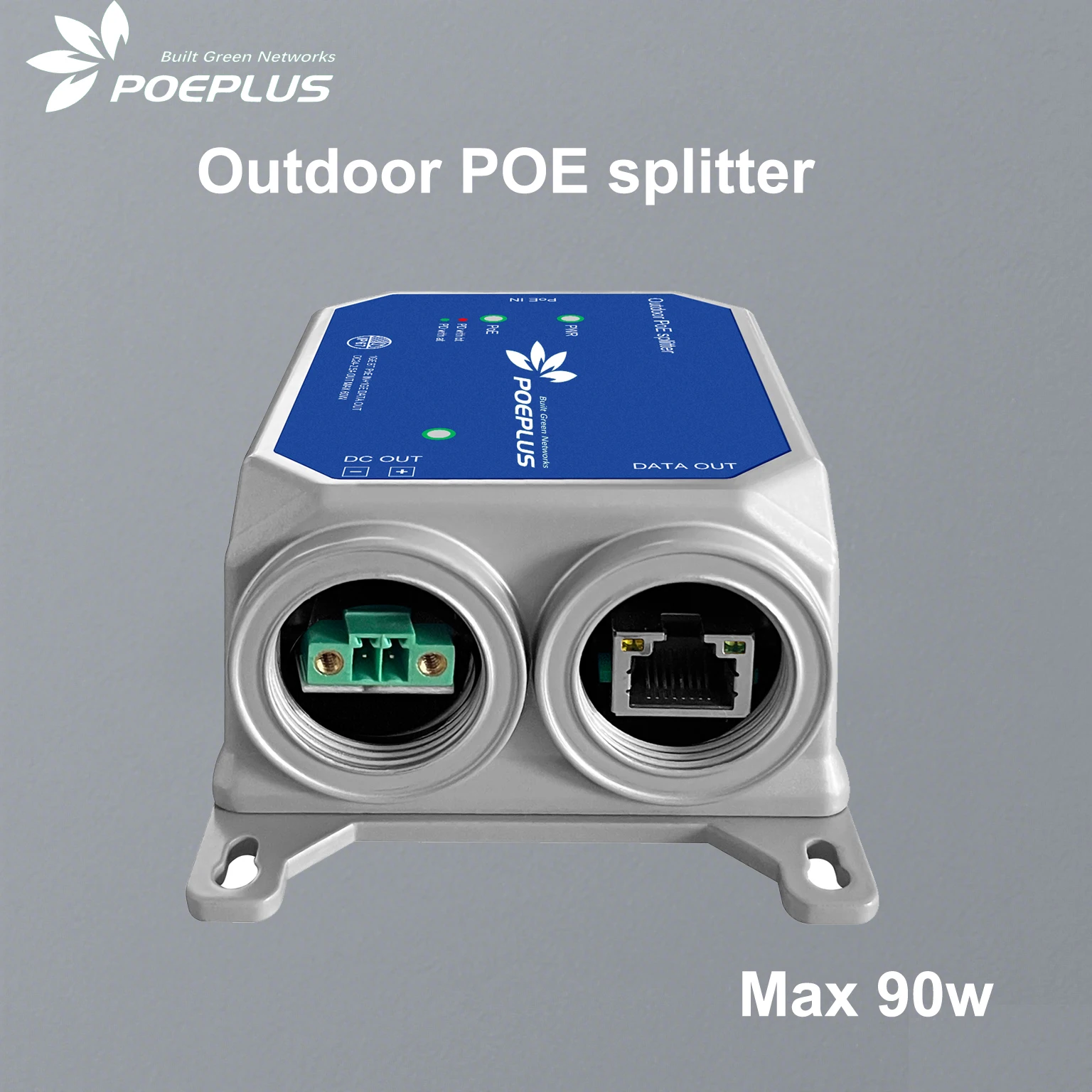 IP67 Outdoor Gigabit POE Splitter 12V 90W or 24V 60W Output