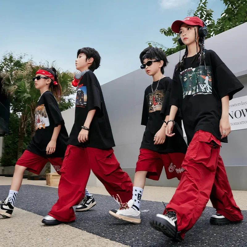 Children's performance costumes, hip-hop boys, street dance trendy costumes, cool and handsome drums, hip-hop girls, explosive s