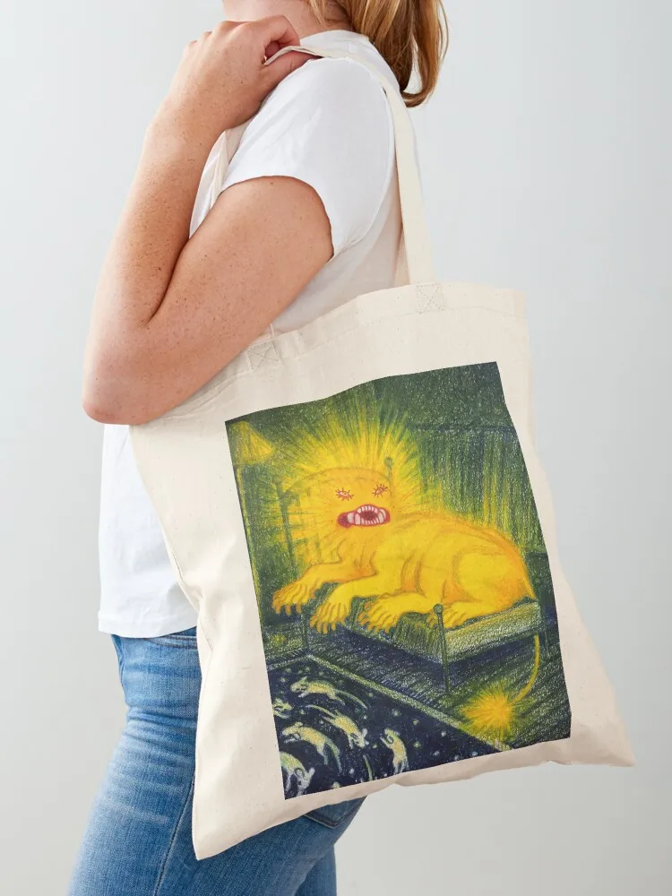 

The angel came to me in a fever hallucination, perched upon my bed as I returned from the bathroom. Tote Bag