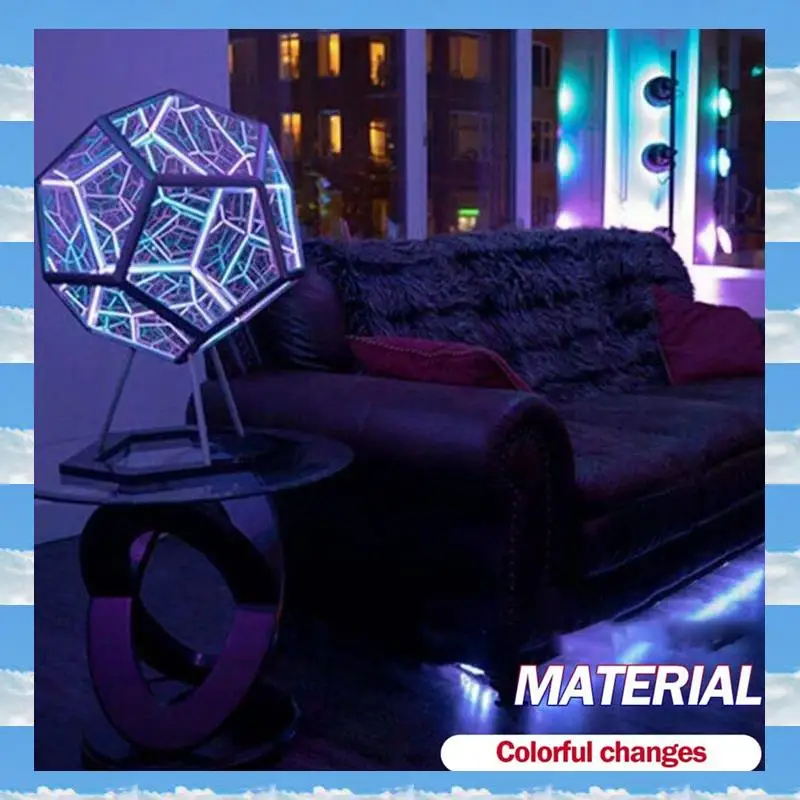 

A11I 1 Piece Fantasy Geometry Space LED Art Lamp USB Charging Christmas Gifts Decorations