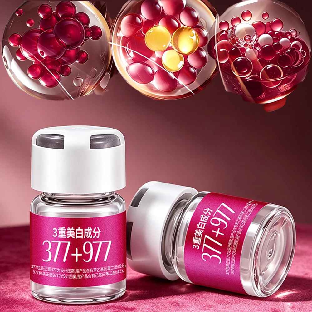 6Pcs Delicate Smooth Brightening Facial Skin Essence Moisturizing Softening Beauty Refreshing Facial Serum Skincare Products
