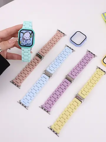 Candy Rainbow Band For Apple Watch Strap 8 7 6 5 4 3 SE 42MM 38MM 44MM 40MM Fashion Loop For iWatch 41MM 45MM Smart Watch correa