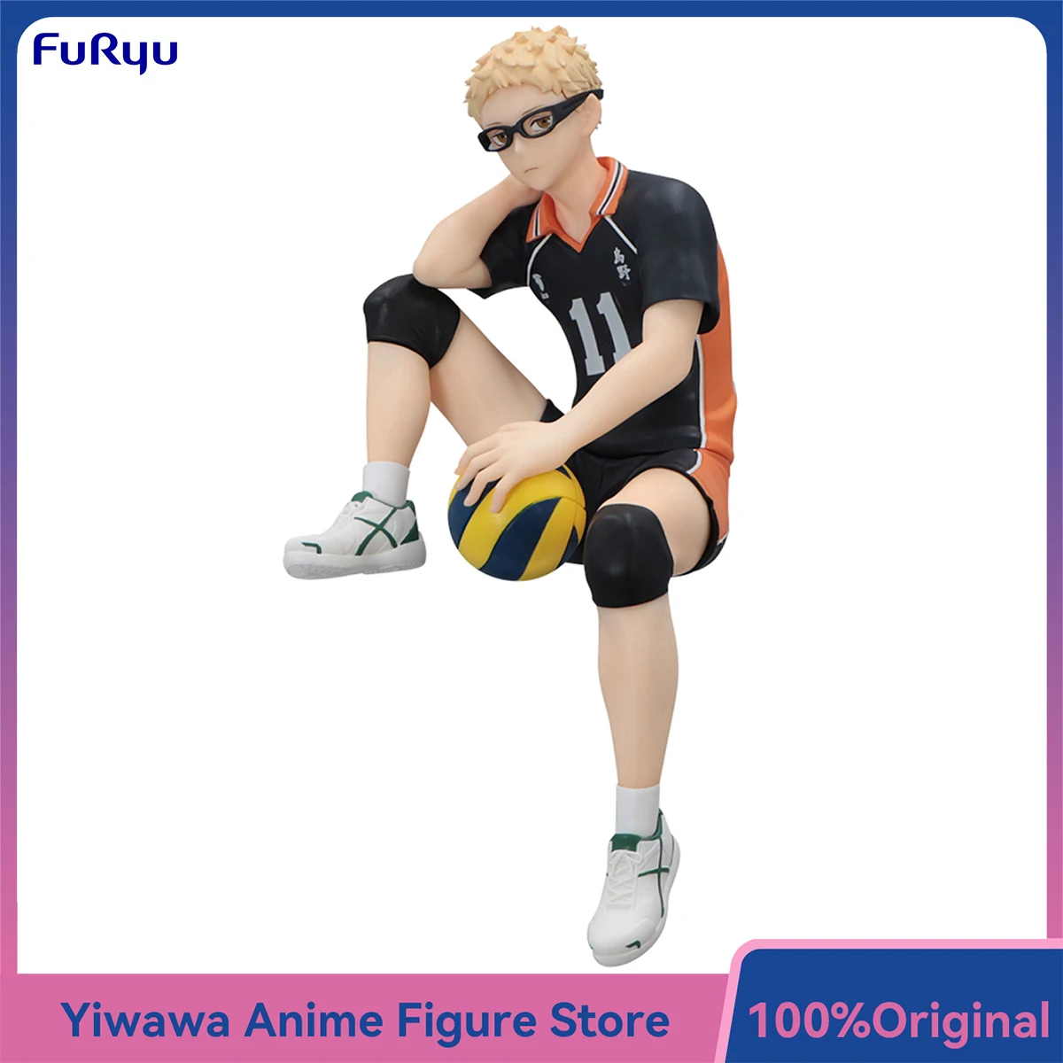 

Оригинальный FuRyu Haikyu!! Tsukishima Kei, фигурка с лапшой, 14 см, красивая кукла, Коллекционные фигурки аниме, модель игрушки, подарок
